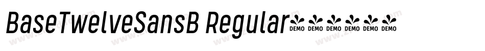 BaseTwelveSansB Regular字体转换